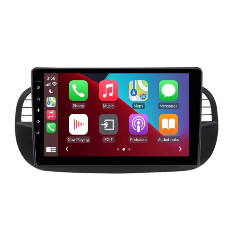 EQUIPO MULTIMEDIA OEM DE 9" FIAT 500 NEGRO