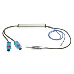 AMPLIFICADOR DE ANTENA DOBLE FAKRA A DIN 12 VOLT