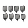 PACK 8 FOCOS DE TRABAJO CUADRADO 48W 16LED