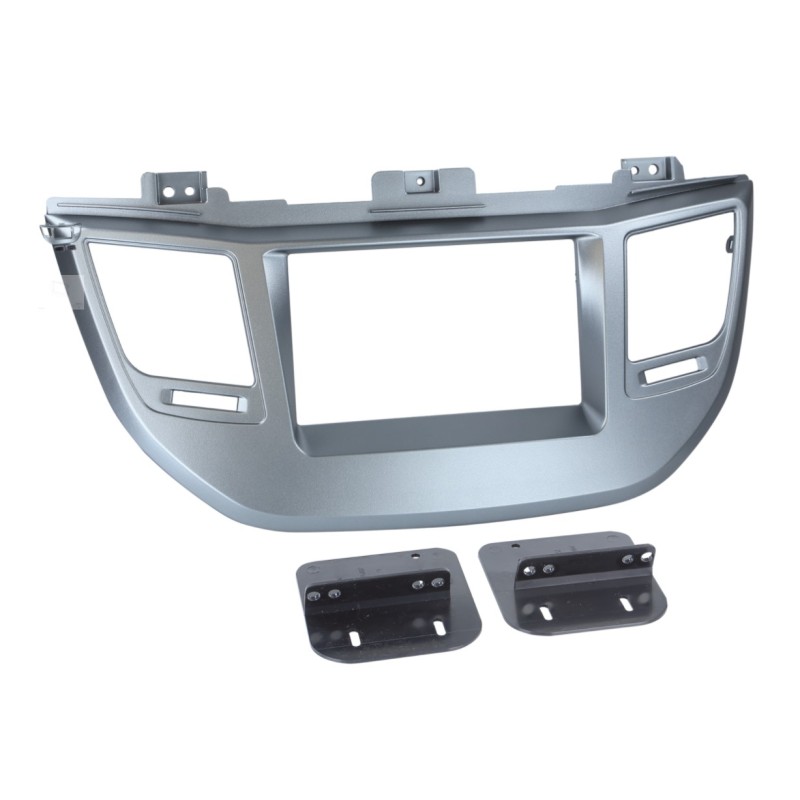 FRONTAL RADIO 2 DIN HYUNDAI TUCSON 2015 PLATA