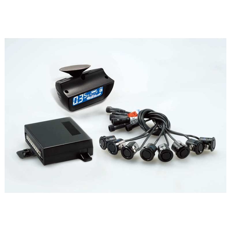 KIT SENSOR PARKING 8 CAPSULAS CON DISPLAY LCD