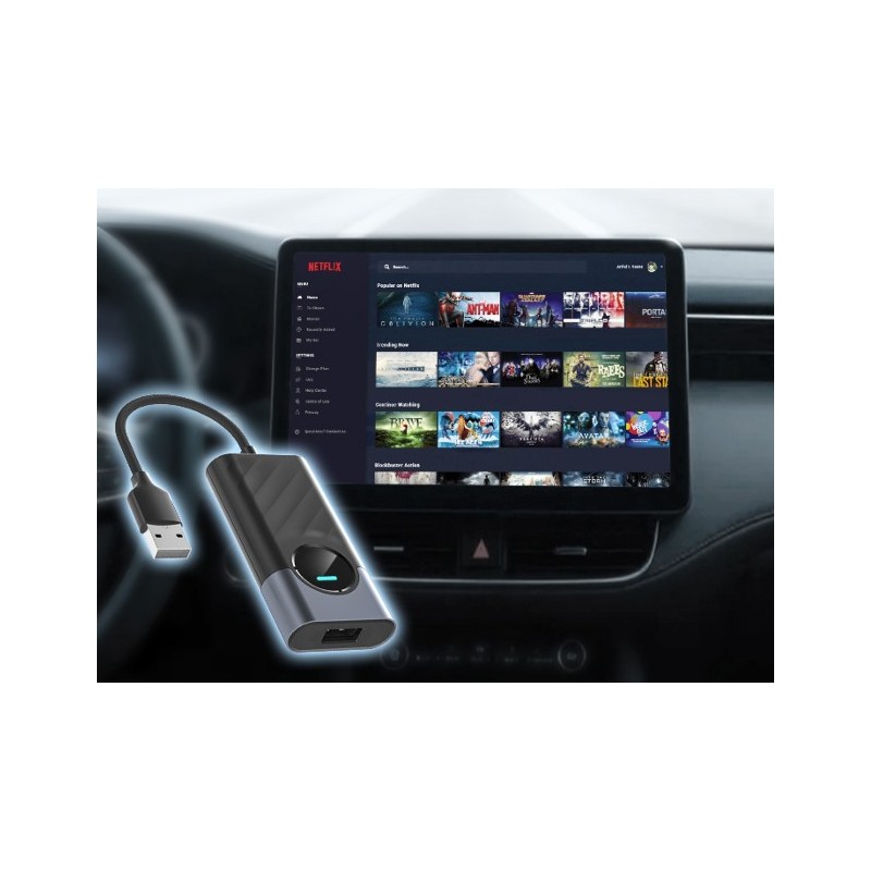 INTERFACE VIDEO Y APP, CARPLAY, AA SIN CABLES
