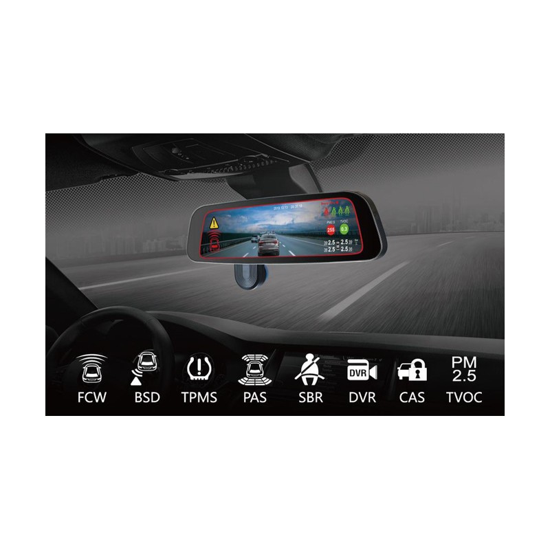 RETROVISOR CON CAMARA DVR STEEL MATE