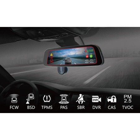 RETROVISOR CON CAMARA DVR STEEL MATE